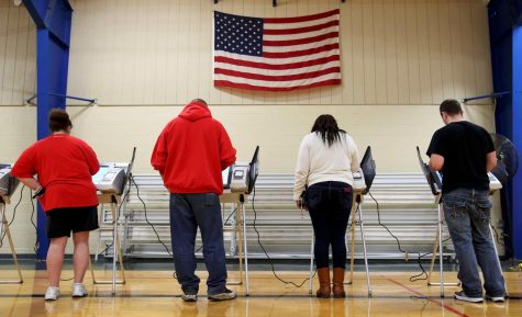 Ohio voters cast their ballots for the 2016 U.S. Presidential Elections.