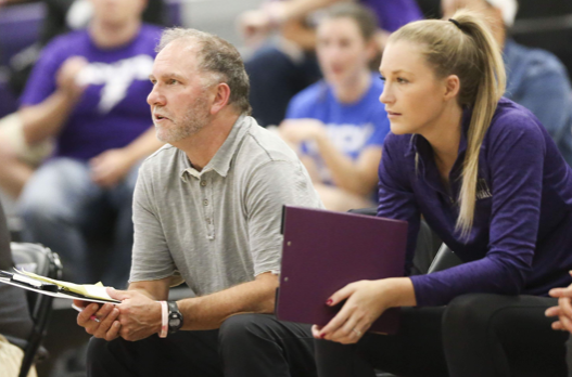 Allie Hutcheson (Left) coaching with Randy Dolson (Right).