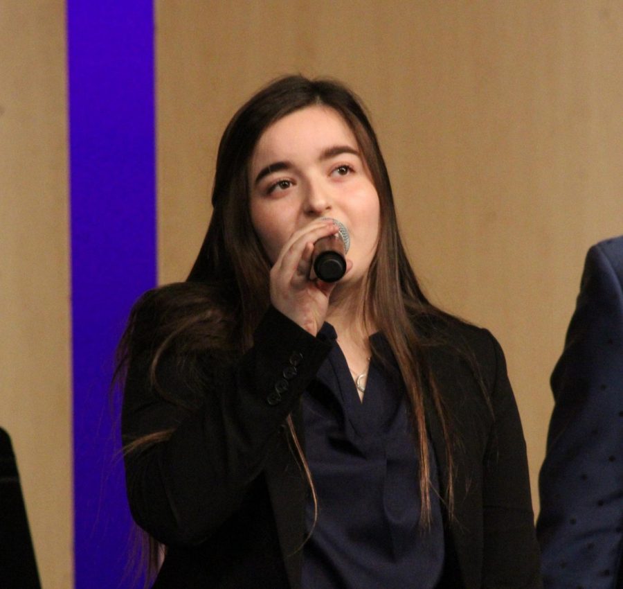 Sophia Cockerham, junior, performs at the 2018-2019 school years Liberty Jazz Fest.