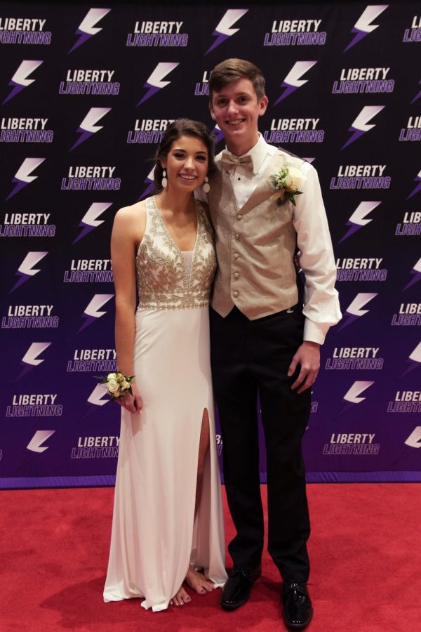 AJ Meyer and Piper Koski at prom 2019 at Liberty High School