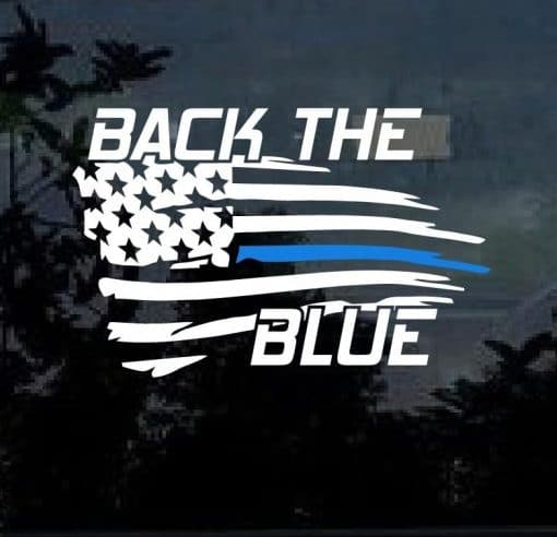 Back the blue symbol thats used by people to demonstrate their support for local law enforcement. 