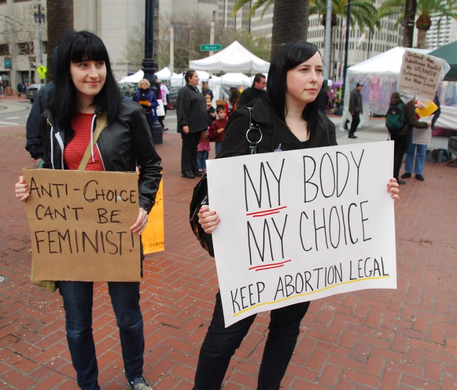 Photo taken at an abortion protest in San Francisco, California, in 2013