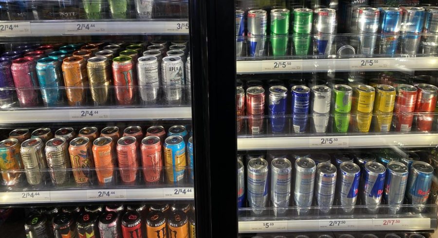 Energy drinks line the shelves at many gas stations, giving teens easy access to them. 