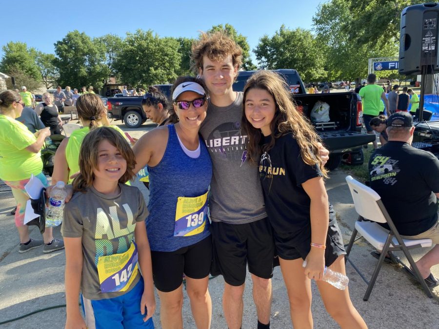 Kaitlynn Johnston and her family at a 5k this summer. 