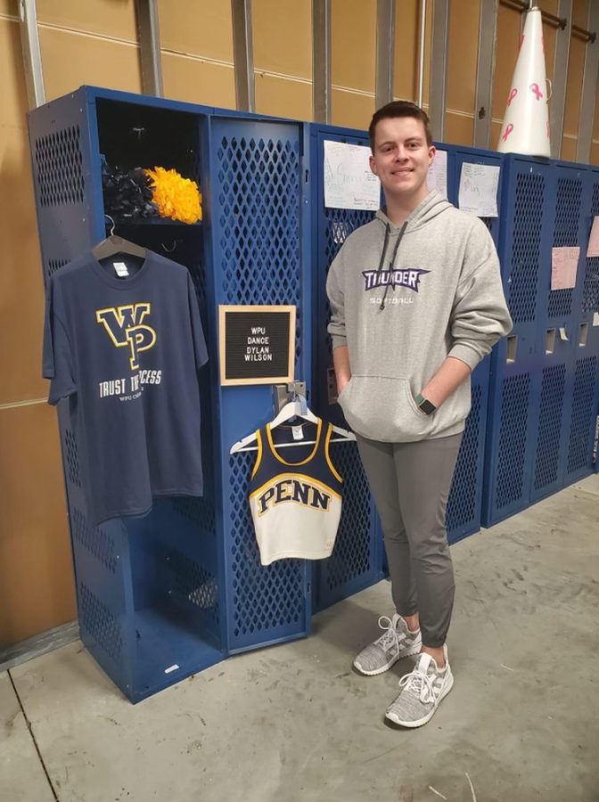 Dylan Wilson at a college visit at William Penn University.