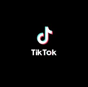 The TikTok logo and opening screen when you first open the app. 