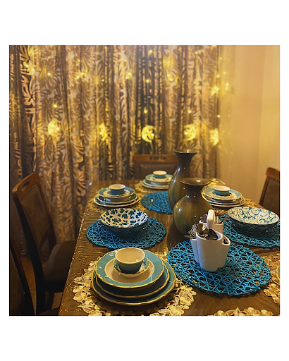 Many Muslims celebrate Ramadan by decorating and enjoying meals with family after sunset.