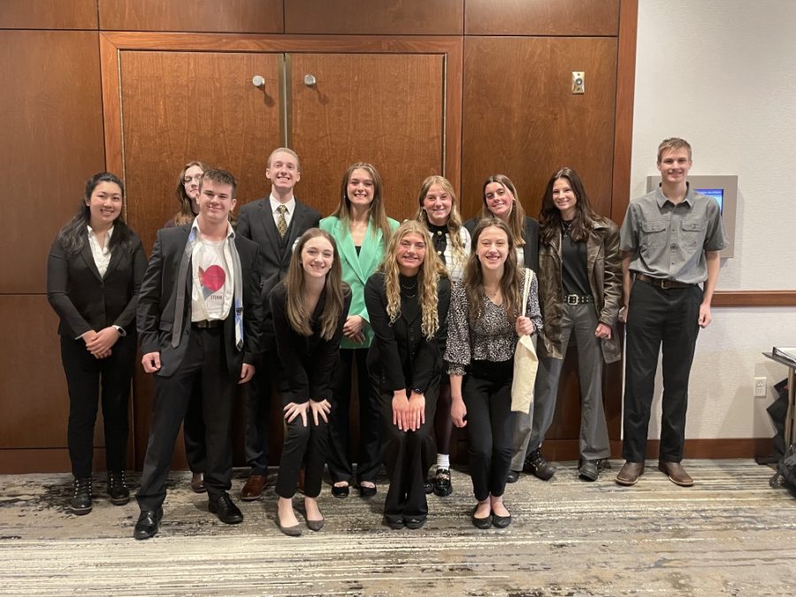 Liberty Mock Trial after competing at the Coralville Hyatt. 