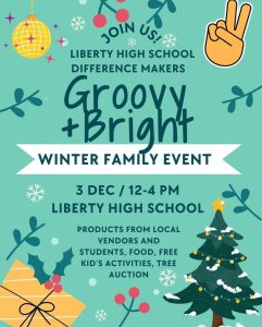The Groovy and Bright Winter Family event is taking place on December 3, from noon to four.