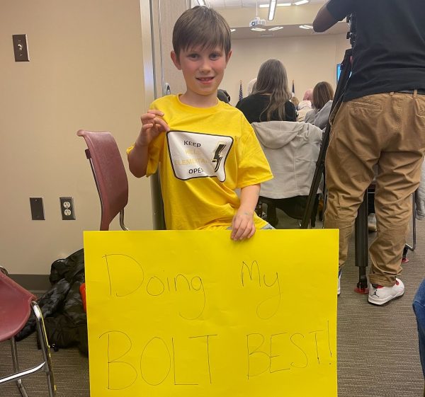 In attendance at the school board meeting was Gavin Gifford, 9. Gavin attends Hills Elementary and is currently in 3rd grade. 