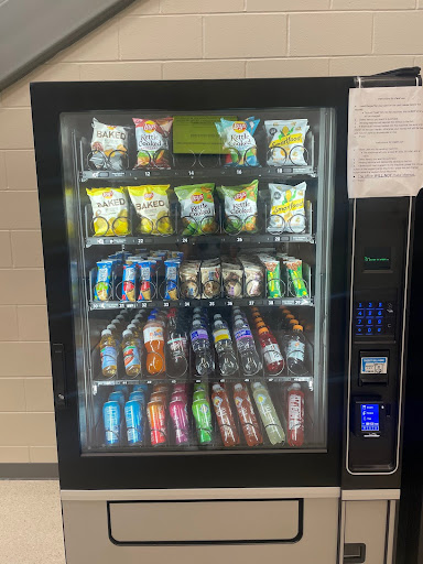 One out of the two vending machines has cooling capabilities for drinks. 
