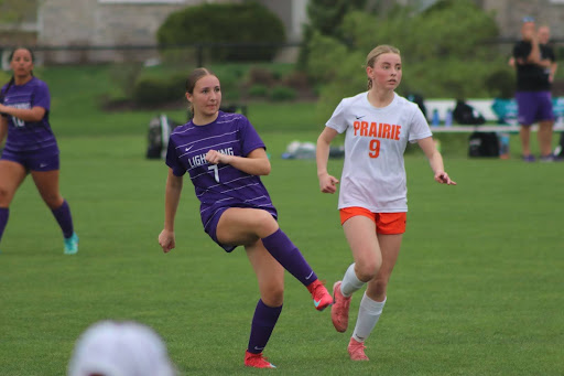 Allie Hunter, 10, made two goals this season for the lighting.