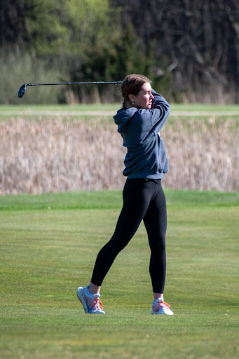 Zoe White, 10, is one of the younger golfers on the growing girls team.
