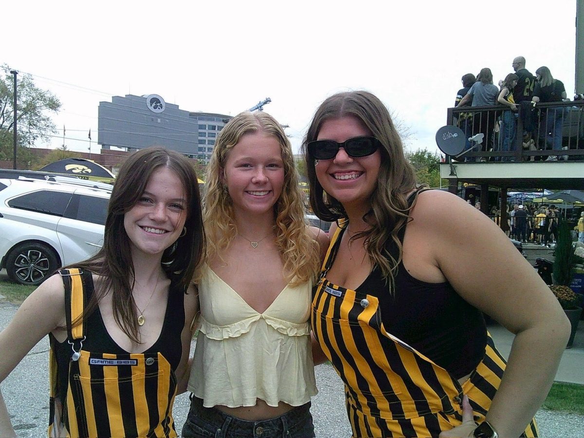 “My favorite senior memory was the weekends that I got to go to Iowa games with my friends and spend time with them,” Brynn Davis, (she/her), 12, said. 
